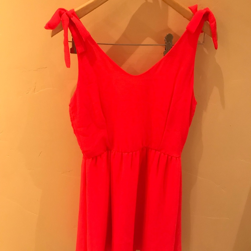 Bright orange dress
